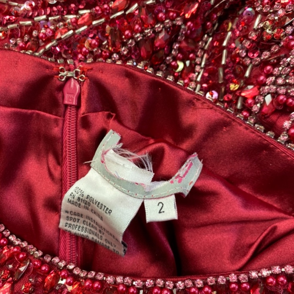 Jovani 2pc set top beaded back open set - Picture 6 of 6